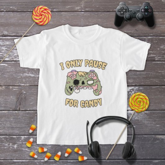 Funny Halloween Zombie Video Game Controller T-Shirt