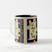 Funny Halloween Zweifarbige Tasse (Vorderseite Links)