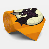 FUNNY HALLOWEWEWEEN BAT STRIPED TRICK ODER TREAT K KRAWATTE (Gerollt)