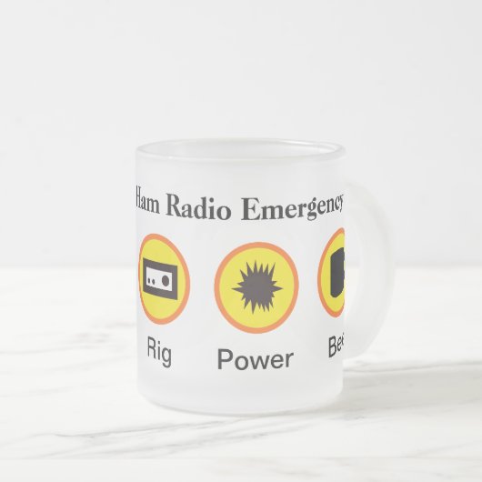 Funny Ham Radio Emergency Kit Tasse (VorderseiteRechts)