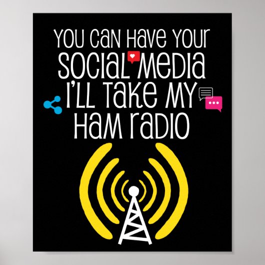 Funny Ham Radio Operator CB Radio Amateur Geschenk Poster (Vorne)