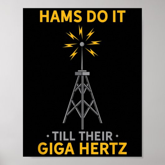 Funny Ham Radio Quote Amateur Operator Enthusiaste Poster (Vorne)
