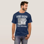 Funny Ham Radio Shirt der erste Social Media (Vorne ganz)