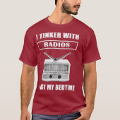Funny Ham Radio T Shirt Ich bin mit Radios mein Ti (Vorderseite)