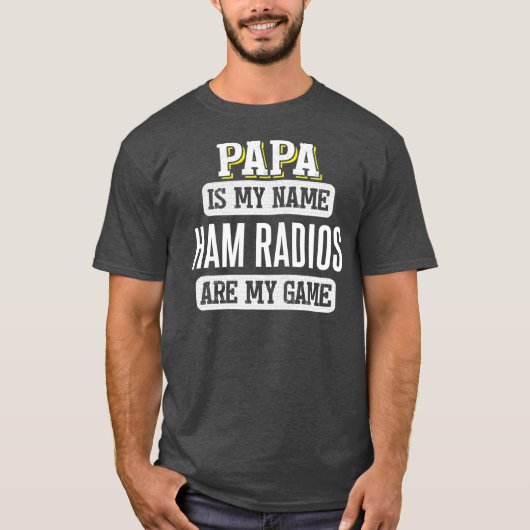 Funny Ham Radios Gift zum Papa Vathers Day Shirt (Vorderseite)