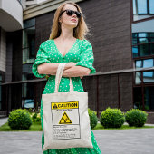 Funny Ham Shack Caution Radio Operator Tragetasche