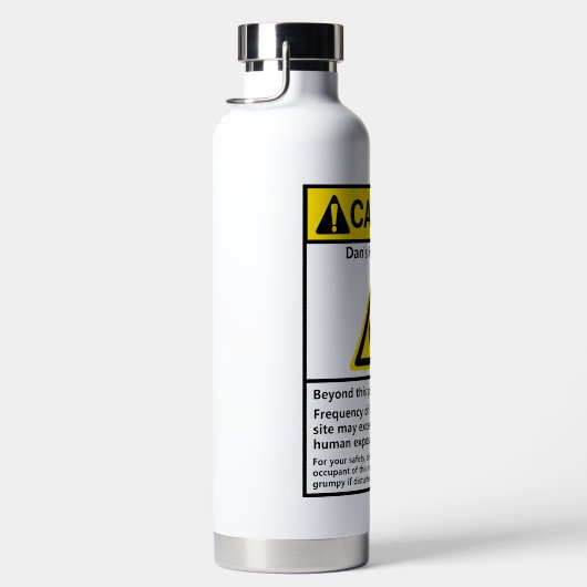 Funny Ham Shack Caution Radio Operator Trinkflasche (Rechts)