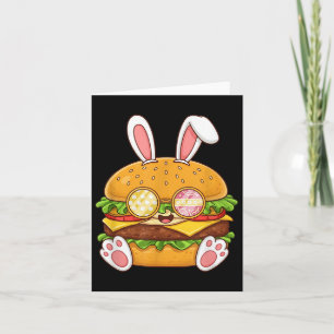 Funny Hamburger Bunny Ostereier Osterfeiertag Frau Karte
