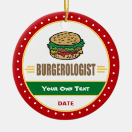 Funny Hamburger Cheeseburger Keramik Ornament