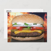 FUNNY HAMBURGER CHEESEBURGER POSTCARDS POSTKARTE (Vorne/Hinten)