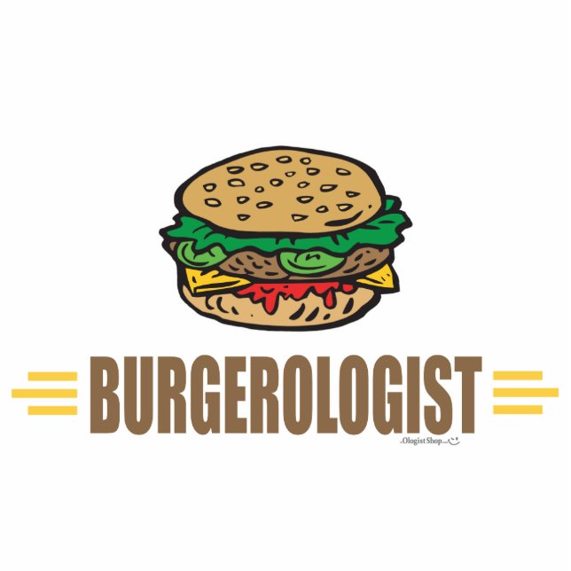 Funny Hamburger Freistehende Fotoskulptur (Vorne)