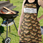 Funny Hamburger GRILLEN Muster Benutzerdefinierter Schürze<br><div class="desc">Fun Schürze mit einem Hamburger-Muster und zwei Zeilen benutzerdefiniertem Text,  Fügen Sie jedermann's Name,  einen Geschäftsnamen oder löschen Sie den Text und Rechteck und nur das Muster. Ideal für Geburtstagsgeschenke,  Vatertagsgeschenke,  Schürze für kleine Business-Restaurants und Cafés,  aufstrebende Koch,  Gastgeberin und Verlobung Duschgeschenke und vieles mehr.</div>