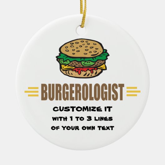 Funny Hamburger Keramik Ornament (Vorne)