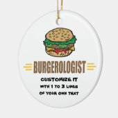 Funny Hamburger Keramik Ornament (Links)