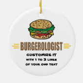 Funny Hamburger Keramik Ornament (Hinten)