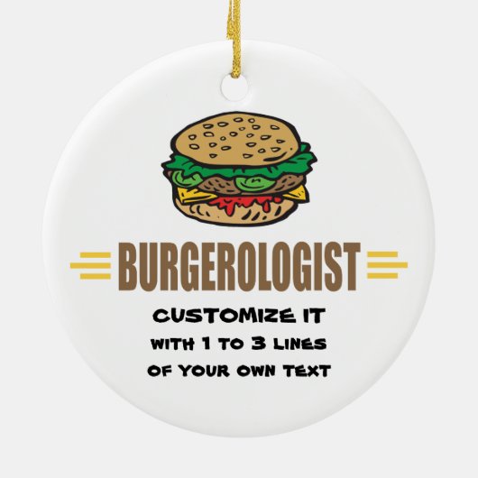 Funny Hamburger Keramik Ornament (Hinten)