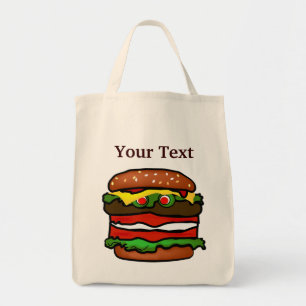 Funny Hamburger Lebensmittelgeschäft Tote Tasche