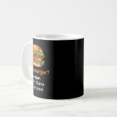 Funny Hamburger Medium, gut gemacht oder gekrempel Kaffeetasse (Vorderseite Links)
