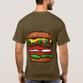 Funny Hamburger Mens Brown T - Shirt (Rückseite)