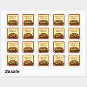 Funny Hamburger Picnic Gevor Sticker (Blatt)
