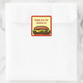 Funny Hamburger Picnic Gevor Sticker (Tasche)