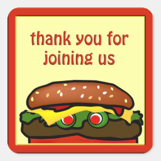 Funny Hamburger Picnic Gevor Sticker