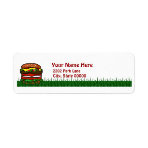 Funny Hamburger Picnic-Rücksendeadresse