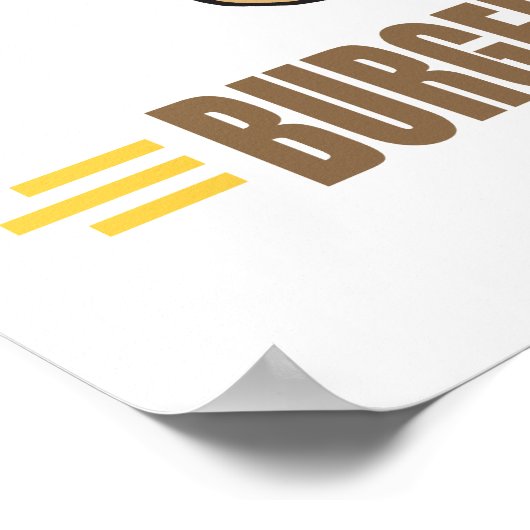 Funny Hamburger Poster (Ecke)
