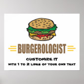 Funny Hamburger Poster (Vorne)