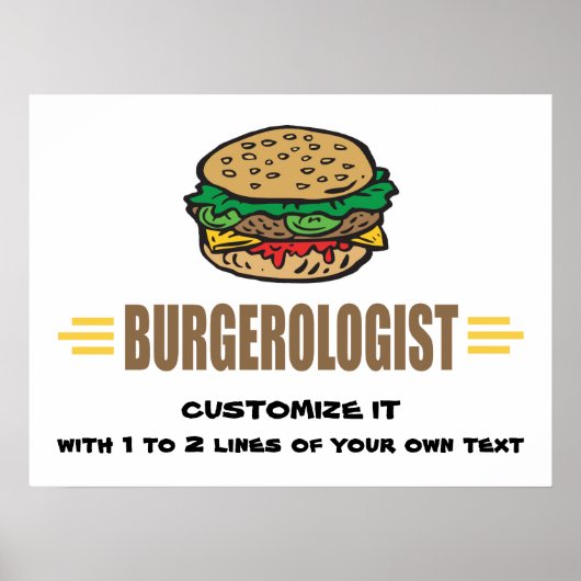 Funny Hamburger Poster (Vorne)