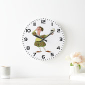 Funny Hamlet Shakespeare Actor Holding Skull Große Wanduhr (Zuhause)