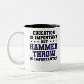 Funny Hammer Throw ist wichtig Zweifarbige Tasse (Links)