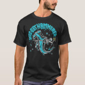 Funny Hammerhead Shark Drink Pun Lasse Hamme T-Shirt (Vorderseite)