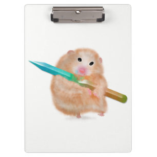 Funny hamster Clipboard von Gemma Orte Designs Klemmbrett