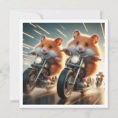 Funny Hamster Dinner Einladung Hamster (Vorderseite)