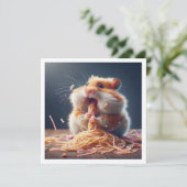 Funny Hamster Dinner Einladung Hamster (Stehend Vorderseite)
