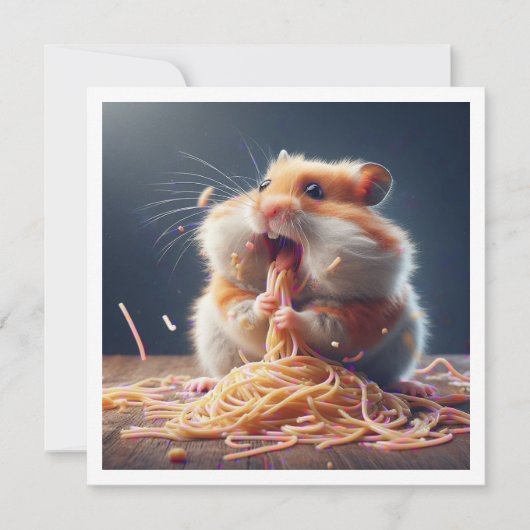Funny Hamster Dinner Einladung Hamster (Vorderseite)