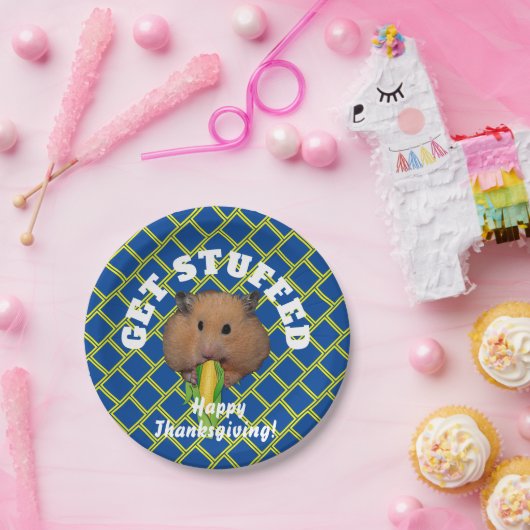 Funny Hamster Erntedank Paper Plate Pappteller (Party)