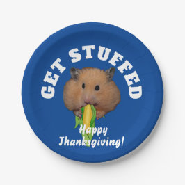 Funny Hamster Erntedank Pappteller