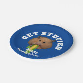 Funny Hamster Erntedank Pappteller (Schrägansicht)