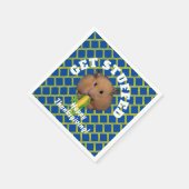 Funny Hamster Erntedank Serviette (Ecke)