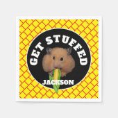 Funny Hamster "Get Stuffed" Serviette (Vorderseite)