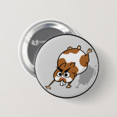 FUNNY HAMSTER IN HAMSTER BALL BUTTON BACK BUTTON (Vorne & Hinten)