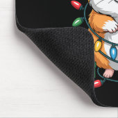 Funny Hamster Santa Hat Animals Lovers Ugly Christ Mousepad (Ecke)