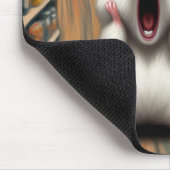Funny Hamster Screams im Stil von Edvard Munch Mousepad (Ecke)