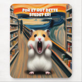 Funny Hamster Screams im Stil von Edvard Munch Mousepad (Vorne)