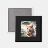 Funny Hamster Selfie With Alien Trip Meme Pet Crui Magnet (Vorderseite/Rückseite)