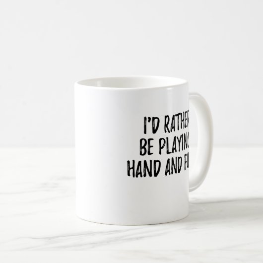 Funny Hand and Foot Card Game Player Kaffeetasse (VorderseiteRechts)