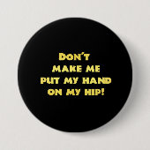 Funny Hand auf Angesagtem Joke Button (Vorderseite)
