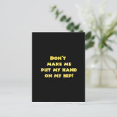Funny Hand auf Angesagtem Joke Postkarte (Stehend Vorderseite)